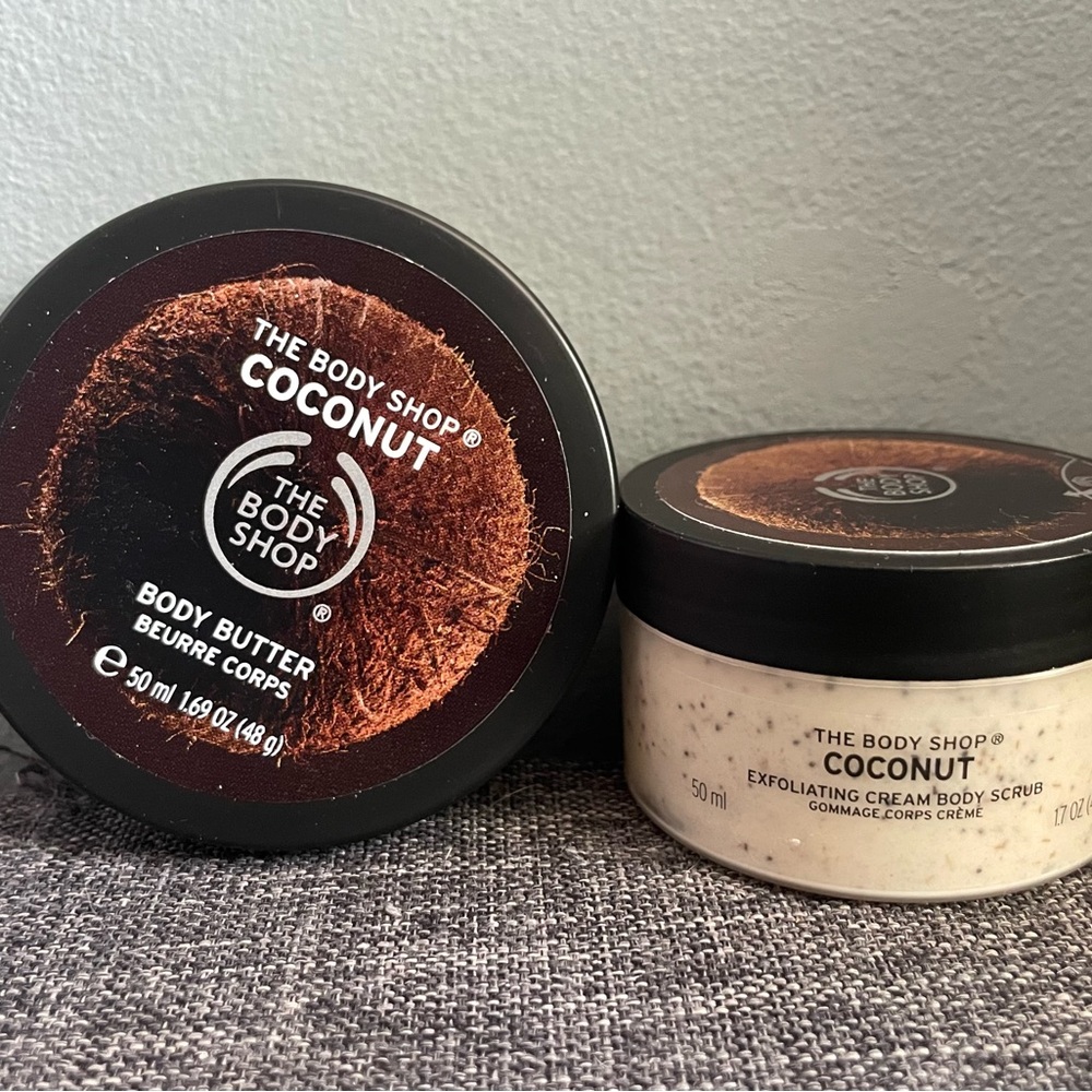 The Body Shop Coconut Body Butter & Exfoliant Scrub set 🥥